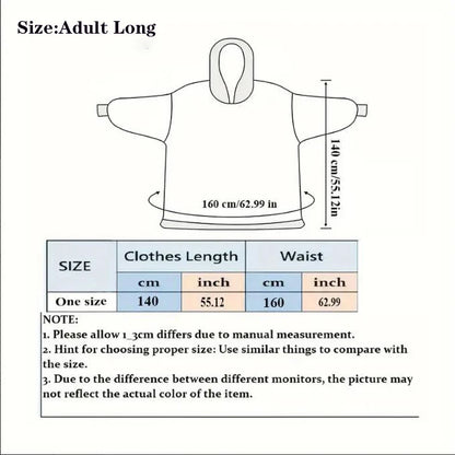 Plush Fleece Blanket Hoodie