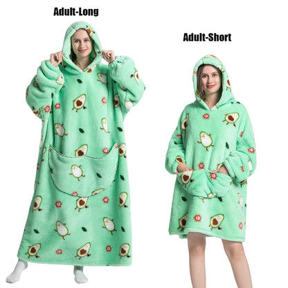 Plush Fleece Blanket Hoodie