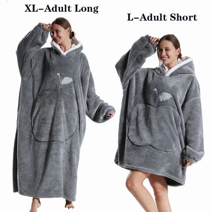 Plush Fleece Blanket Hoodie