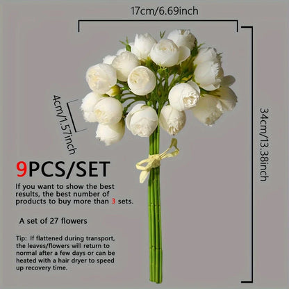 Artificial Peony Silk Flower Bouquet