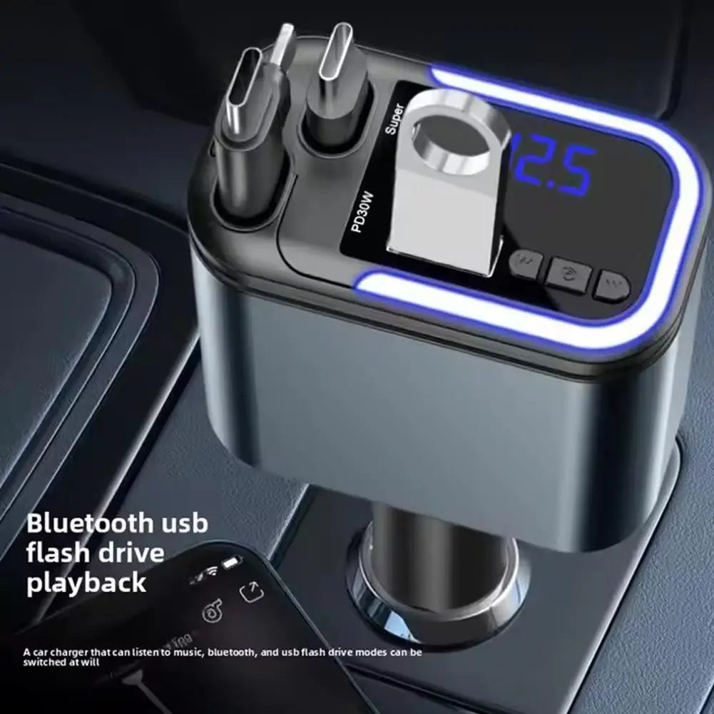 5-in-1 180W Retractable Car Charger