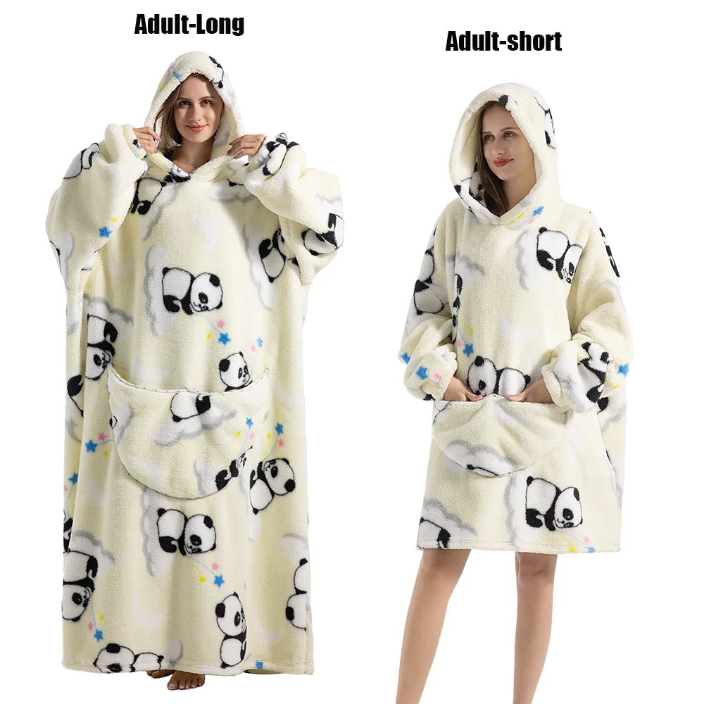 Plush Fleece Blanket Hoodie