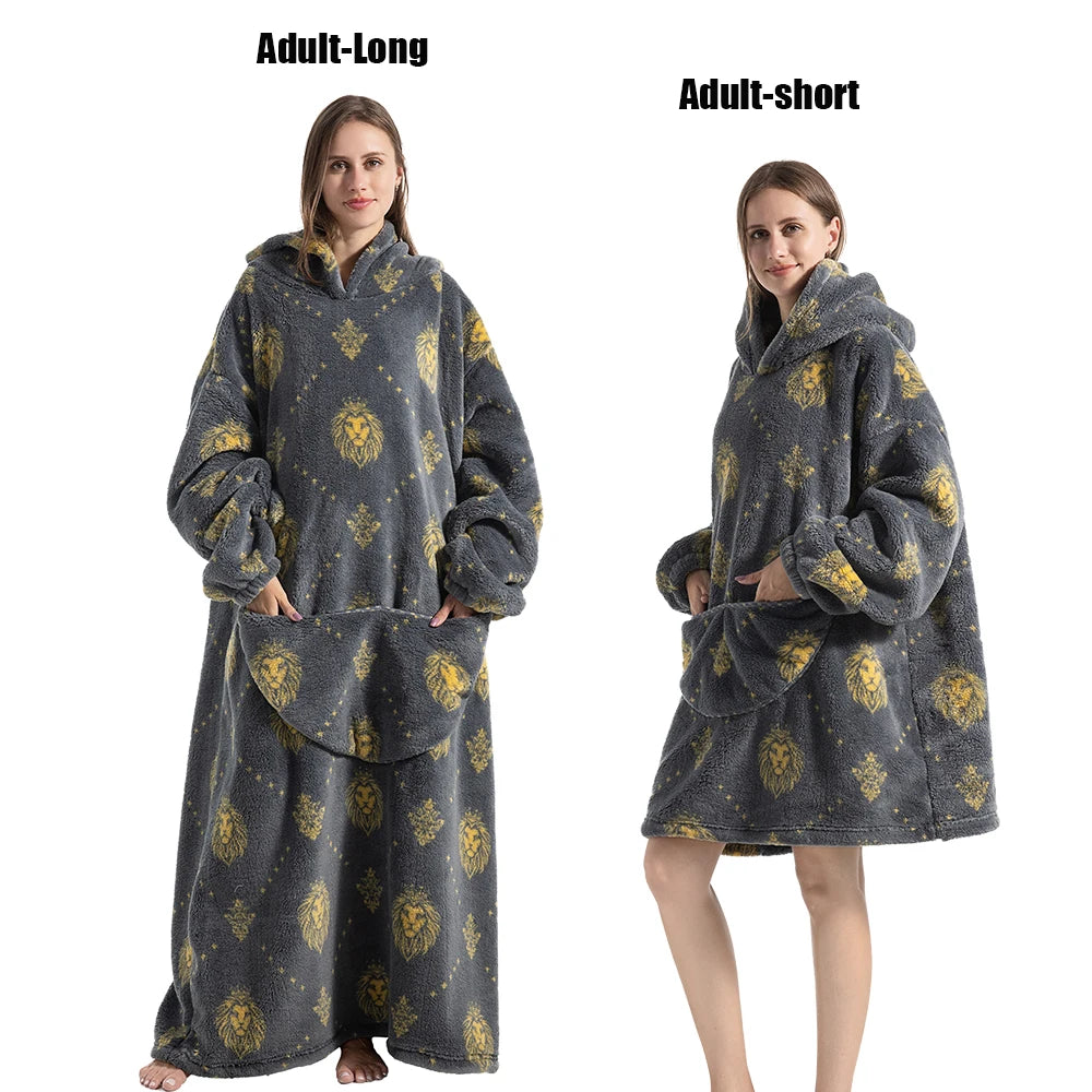 Plush Fleece Blanket Hoodie