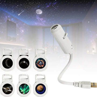 USB Galaxy Star Projector Night Light