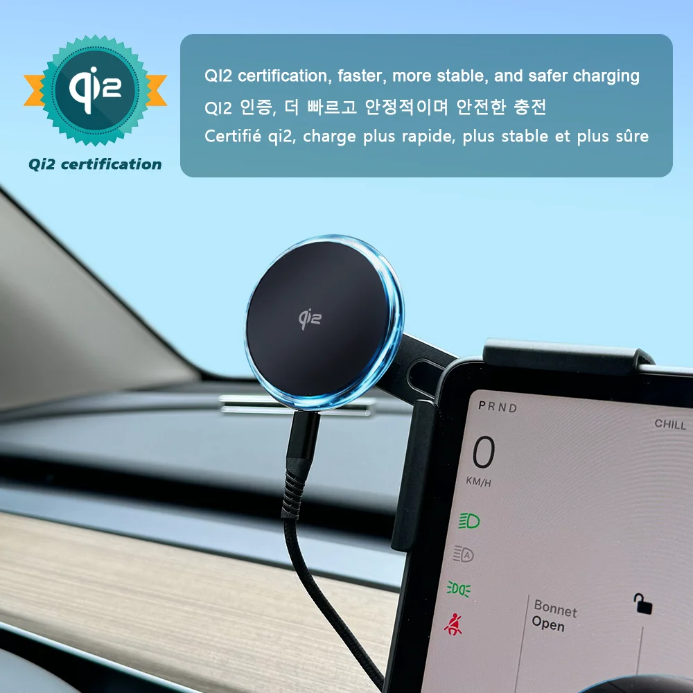 Qi2 Magnetic Wireless Car Charger Holder
