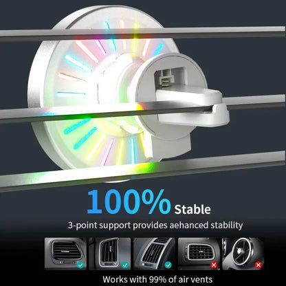 RGB Light Car Magnetic Phone Holder