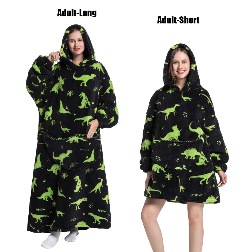 Plush Fleece Blanket Hoodie