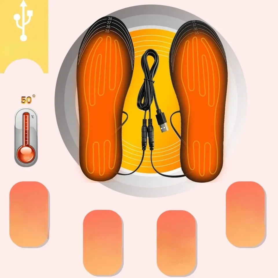USB Rechargeable Heated Shoe Insoles