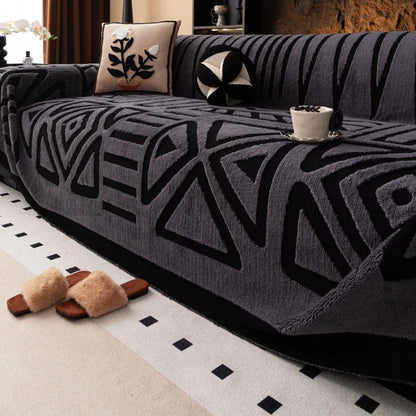 Fluffy Fleece Boho Sofa Blanket
